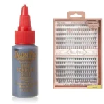 New Show Conjunto de Cola 30ml Salon Pro e Caixa Com Cílios postiços 6D MINK 240 Tufinhos Sem Nó