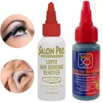 Kit Cola 30 Sec 30ml e Loção Removedora 30ml Salon Pro Para Cílios e Pinça Profisional para Extensão de Cilios