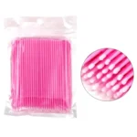 Kit 100 Microbrush Cotonete Alongamento Fio A Fio Cílios - Imagem 2