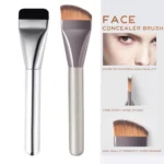Kit de 2 Pinceis De Base Corretivo Contorno Facial Máscara Facial Mistura Plana Pincel De Maquiagem