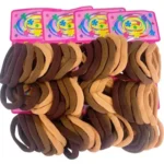 Kit de 72 unidades de Xuxinha de cabelo elastico de para cabelo feminino rabicó Marrom