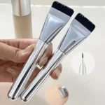 Kit de 2 Pinceis De Base Corretivo Contorno Facial Máscara Facial Mistura Plana Pincel De Maquiagem - Imagem 2