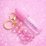 Gloss Labial Glitter Efeito Espelhado – Hidratante – Brilho Intenso – Com Chaveiro Ursinho