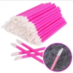 kit 200 unidades pincel aplicador descartável de batom gloss extensão limpeza de cílios