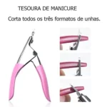 Alicate Cortador De Unhas Tips Postiça Acrigel Alongamento Profissional Para Unha - Imagem 2