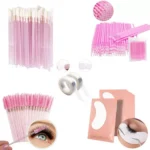 Kit Alongamento De Cilios 100 Pads e 100 Escovinhas e 100 Microbrush e 100 Aplicadores e 2 Fitas boa