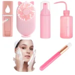 Kit Higienização limpeza de Cilios pump mini ventilador pisseta nano pincel
