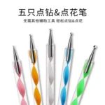 Kit 10 Boleadores em 5 Pincéis com Ponta Dupla Design em Unhas - Imagem 2