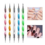 Kit 10 Boleadores em 5 Pincéis com Ponta Dupla Design em Unhas