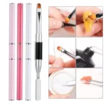 Pincel Polygel 2 Em 1 Espátula Pincel Gel Unhas Porcelana