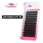 Cílios Y Fadvan Volume Brasileiro Curva M Fox Eyes 8 Ao 12 Preto D 8 Ao 14