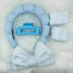 KIT Faixa De Cabelo Em Nuvem Para Mulheres Rosa Bebe Azul Bebe