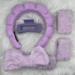 KIT Faixa De Cabelo Em Nuvem Para Mulheres Rosa Bebe Azul Bebe Roxo