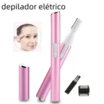 Caneta Depiladora Elétrica para Sobrancelha Rosto Aparador de Pelo Portátil para Corpo Depilador