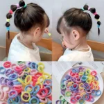 Kit 120 Peças Elasticos Coloridos de Cabelo Tipo Meia Xuxinha Criança Adulto Rabicó